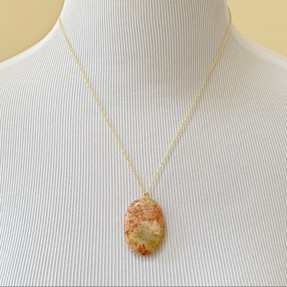 Handcrafted Natural Gemstone Pendant Necklace - Picture 2 of 3
